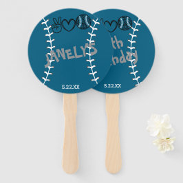 Leque Peace Love Softball Birthday