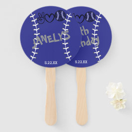 Leque Peace Love Softball Birthday