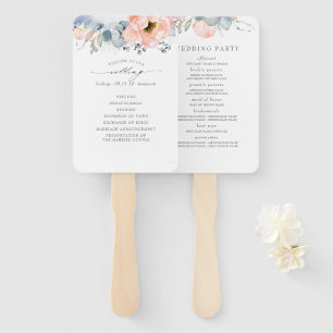 Leque Peach Floral Dusty Blue Wede Programa