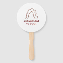 Leque Peach marron glitter rainbow teacher appreciation 