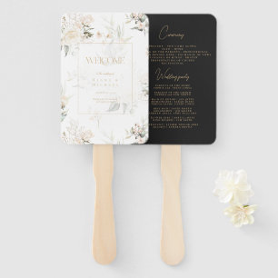 Leque Pearl Blush Floral Wedding Welcome Ebony ID989