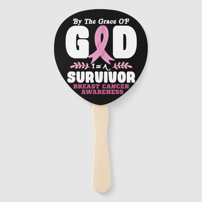 Leque Pela Graça Deus Sou Um Cancer De Sobrevivência (Frente)