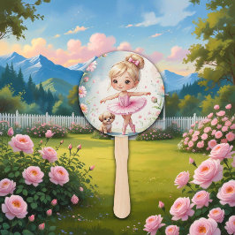 Leque Pequena Prima Ballerina Encantada e Puppy