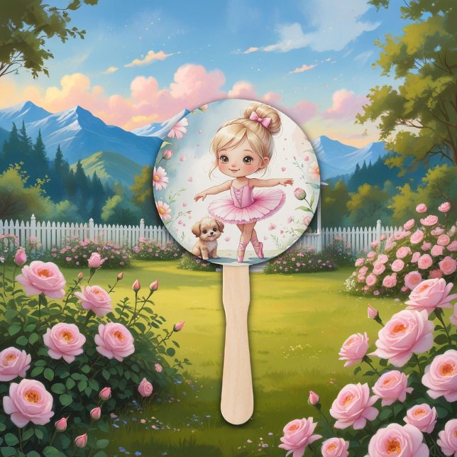 Leque Pequena Prima Ballerina Encantada e Puppy (Criador carregado)