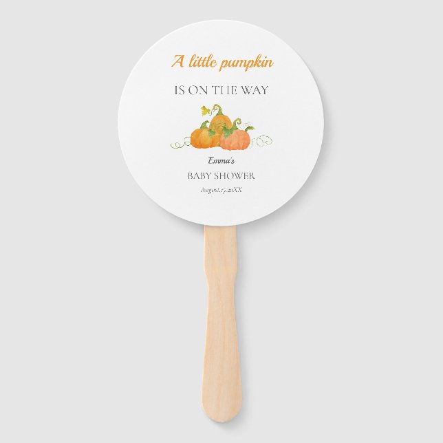 Leque Pequeno Chá de fraldas de Abóbora Bonito (Frente)