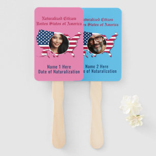 Leque Personalizado Cidadão Naturalizado Dos EUA Sua Fot