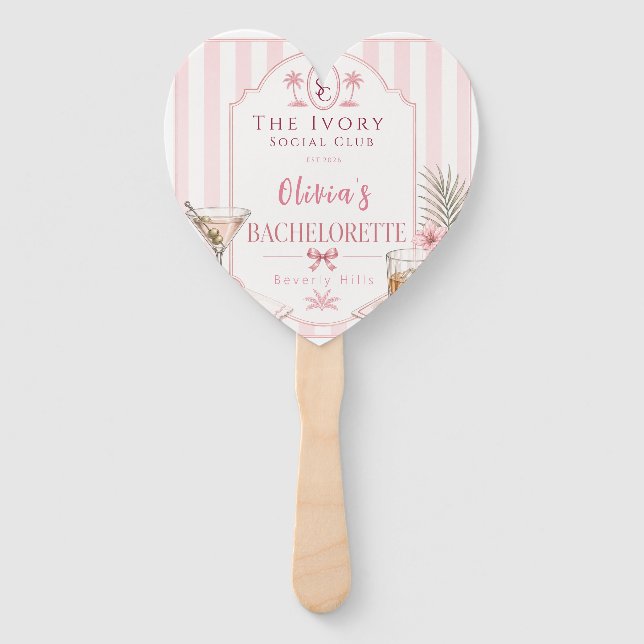 Leque personalizado Lux Rosa Despedida de Solteira noiva (Frente)