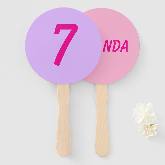 Leque Personalized stripe and spot birthday bunting  (Frente e Verso)