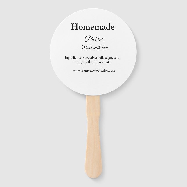 Leque Picles feitos em casa com amor adicionar texto sit (Frente)