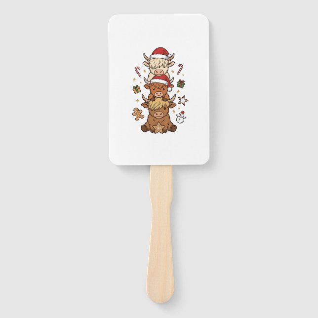 Leque Pilha de Vaca das Terras Altas de Natal Desenho de (Frente)