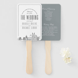 Leque Pittsburgh Wedding | Ventilador de Mão do Programa