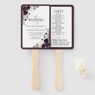 Leque Plum Purple Mauve Floral Watercolor Program
