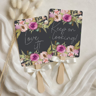 Leque Poeirento Floral Rosa Roxo Diga Sim Ao Vestido