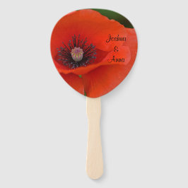 Leque Poppy de Casamento Personalizado