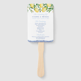 Leque Positano Lemons Azuis Pálidos Programa de Casament