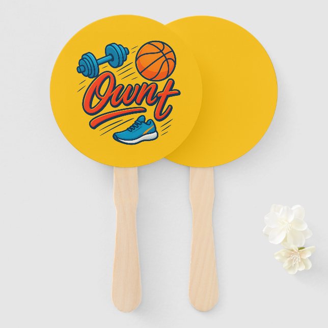 Leque Possuir - Ventiladores de Mão Motivacionais Na mod (Frente e Verso)