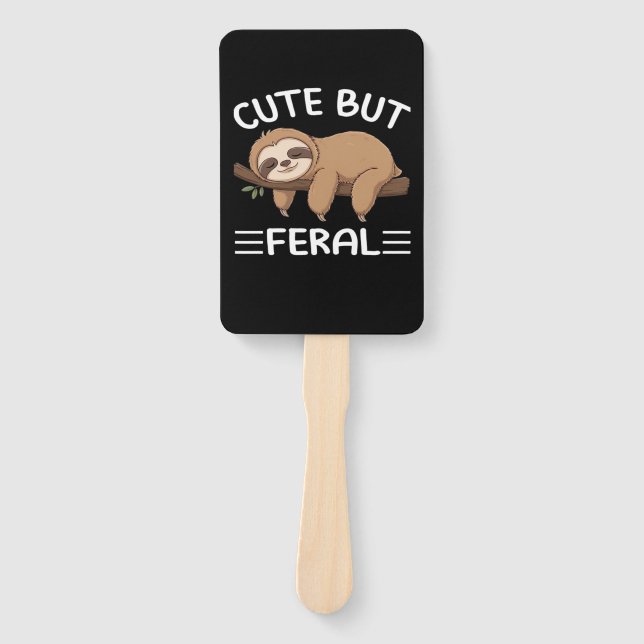 Leque preguiça engraçada fofa mas selvagem para amantes  (Frente)