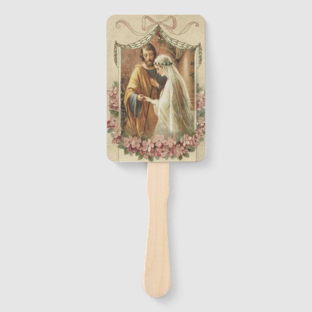 Leque Primavera de Verão Floral de Casamento Católico El (Frente)