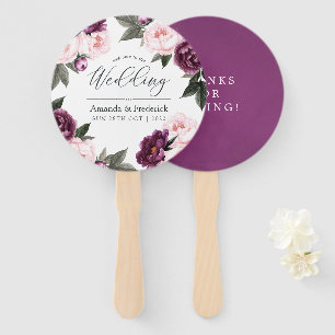 Leque Proep Velvet Floral Wedding Favor