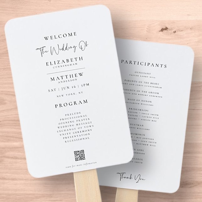 Leque Prog Simples De Casamento Chic Minimalista Moderno (Criador carregado)