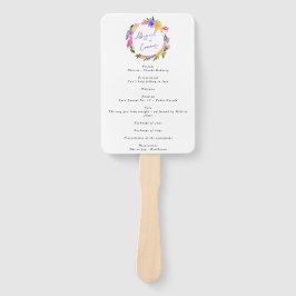 Leque Programa Amarelo Violeta Violeta Casual Vibrante