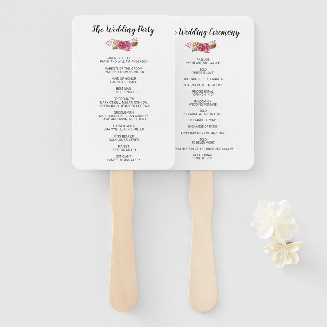 Leque Programa Boêmia do País Russo da Flor de Água (Frente e Verso)