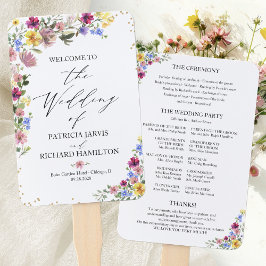 Leque Programa Boho Wildflower Wedding