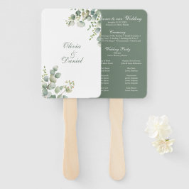 Leque Programa Casamento Eucalyptus Moderno