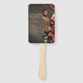 Leque Programa Dark Moody Bold Wild Flower Wedds