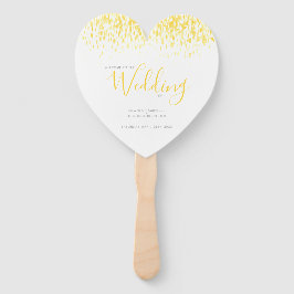 Leque Programa de aquarela amarela-avermelhada caseira