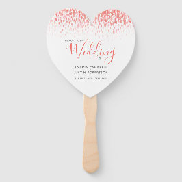 Leque Programa de aquarela moderna de coral caseiro