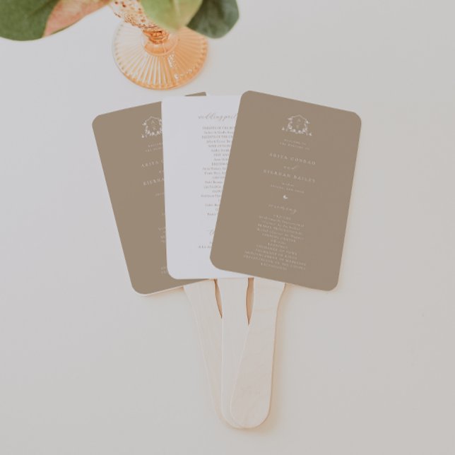 Leque Programa de Biege de Crest para o Monograma das Vi (Criador carregado)