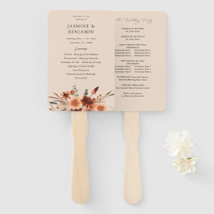 Leque Programa de Casamento B Rustic Earth & Champagne F
