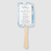 Programa de Casamento Baby Blue Gold Agate