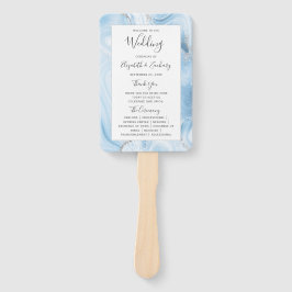 Leque Programa de Casamento Baby Blue Silver Agate