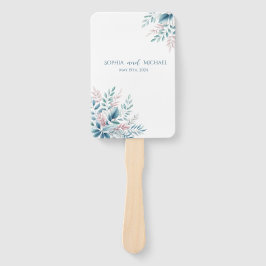 Leque Programa de Casamento Botânico Pastel