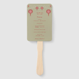 Leque Programa de Casamento Chinês para Lanternas de Fel