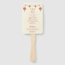 Leque Programa de Casamento Chinês para Lanternas de Fel