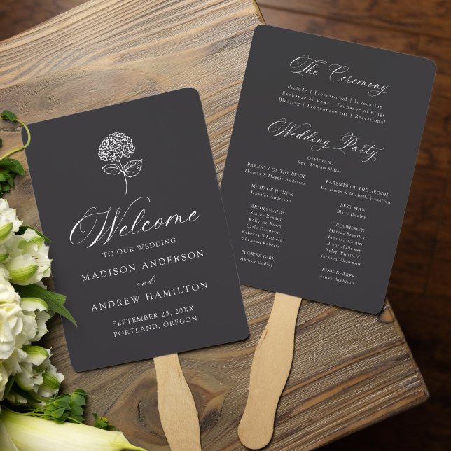 Leque Programa de Casamento Clássico com Hortênsia Carvã (Criador carregado)