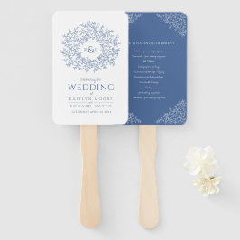 Leque Programa de casamento clássico do círculo das folh