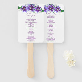 Leque Programa de Casamento Classy Chic Clematis