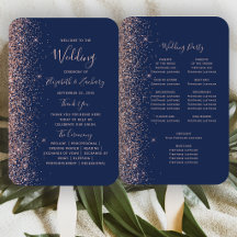 Programa de Casamento com Borda de Brilho em Doura