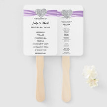 Programa de Casamento com Coração em Diamante Roxo