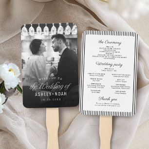 Leque Programa de Casamento com Foto de Roteiro de Class