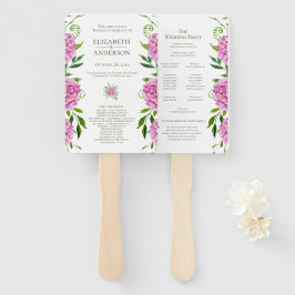 Leque Programa de Casamento com Hortênsia Rosa