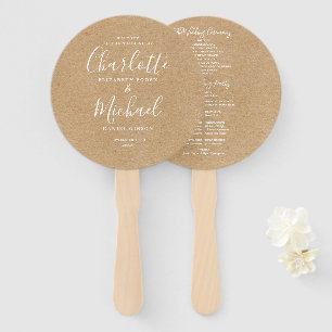Leque Programa de Casamento com Letra Elegante e Força R