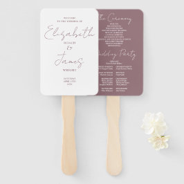 Leque Programa de Casamento com Letra Moderna Minimalist