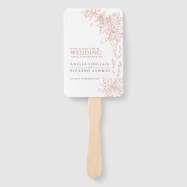 Leque Programa de casamento das folhas e bagas