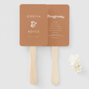 Leque programa de casamento de açúcar castanho na moda