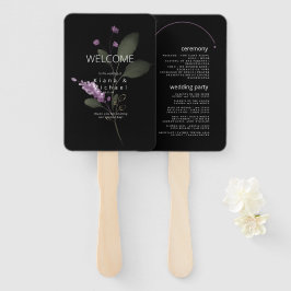 Leque Programa de Casamento de Arca Floral Doce Lilac ID